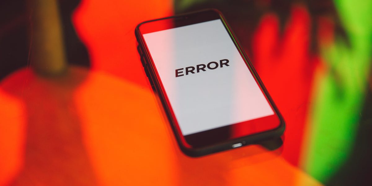 Error Shown on Screen